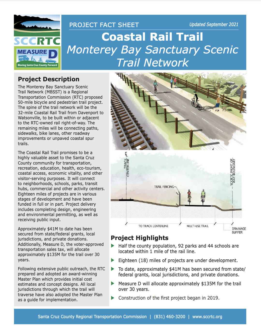 Coastal Rail Trail Project Fact Sheet